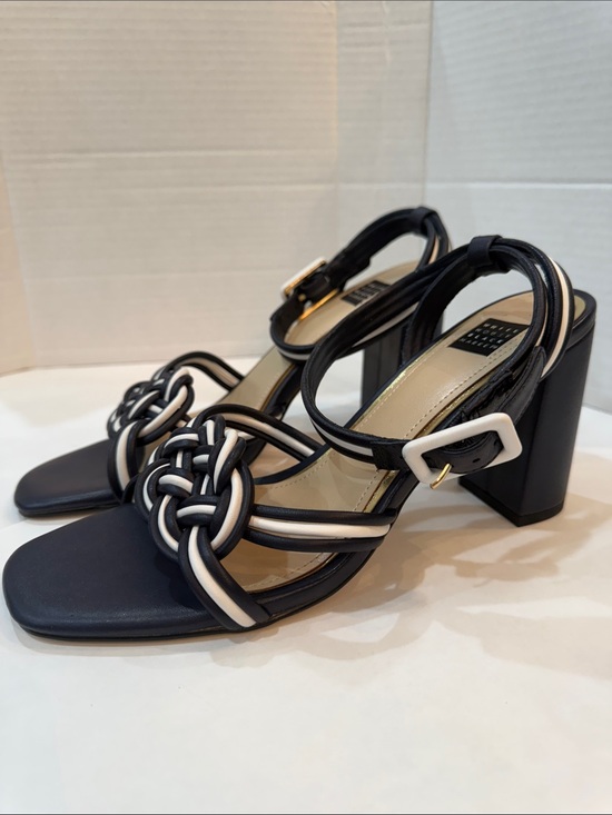 White House Black Market Shoes - White House Black Market Nova Mixed Knot High Heels  WHBM Size 8.5M Blue NIB